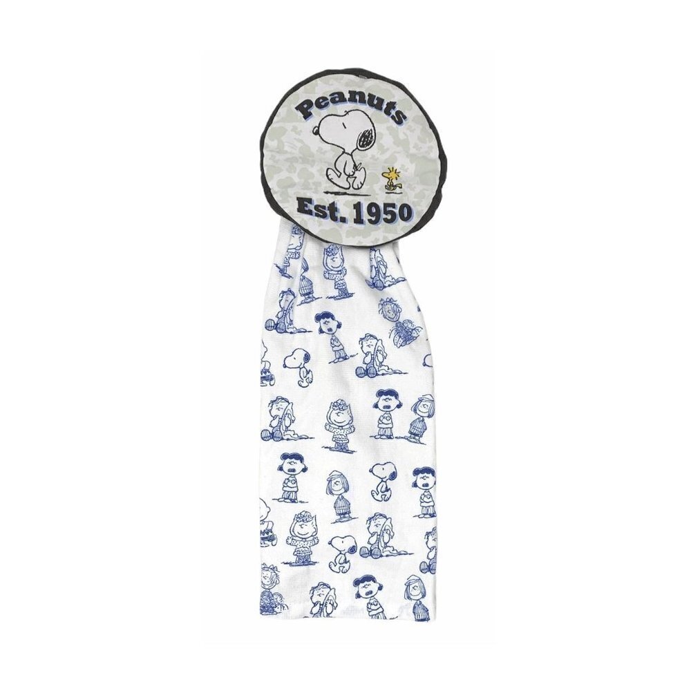 Peanuts Cotton Hanging Kitchen Tie Towel, 20-Inch x 17-Inch Snoopy and Peanuts
